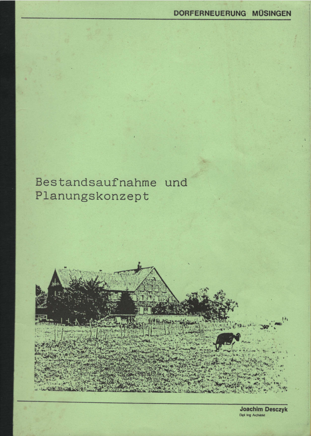 Deckblatt des Konzeptes zur Dorferneuerung von 1986