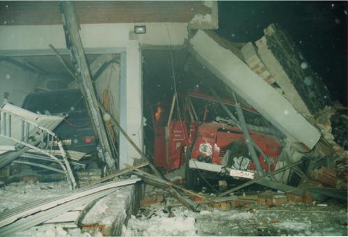 Ein Foto von den Schäden